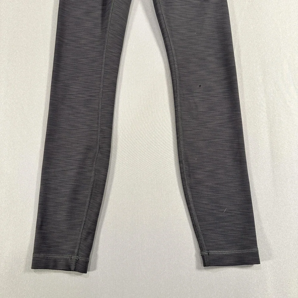 Lululemon Leggings Womens 2 Gray High Rise Ankle Nylon Spandex Yoga Running